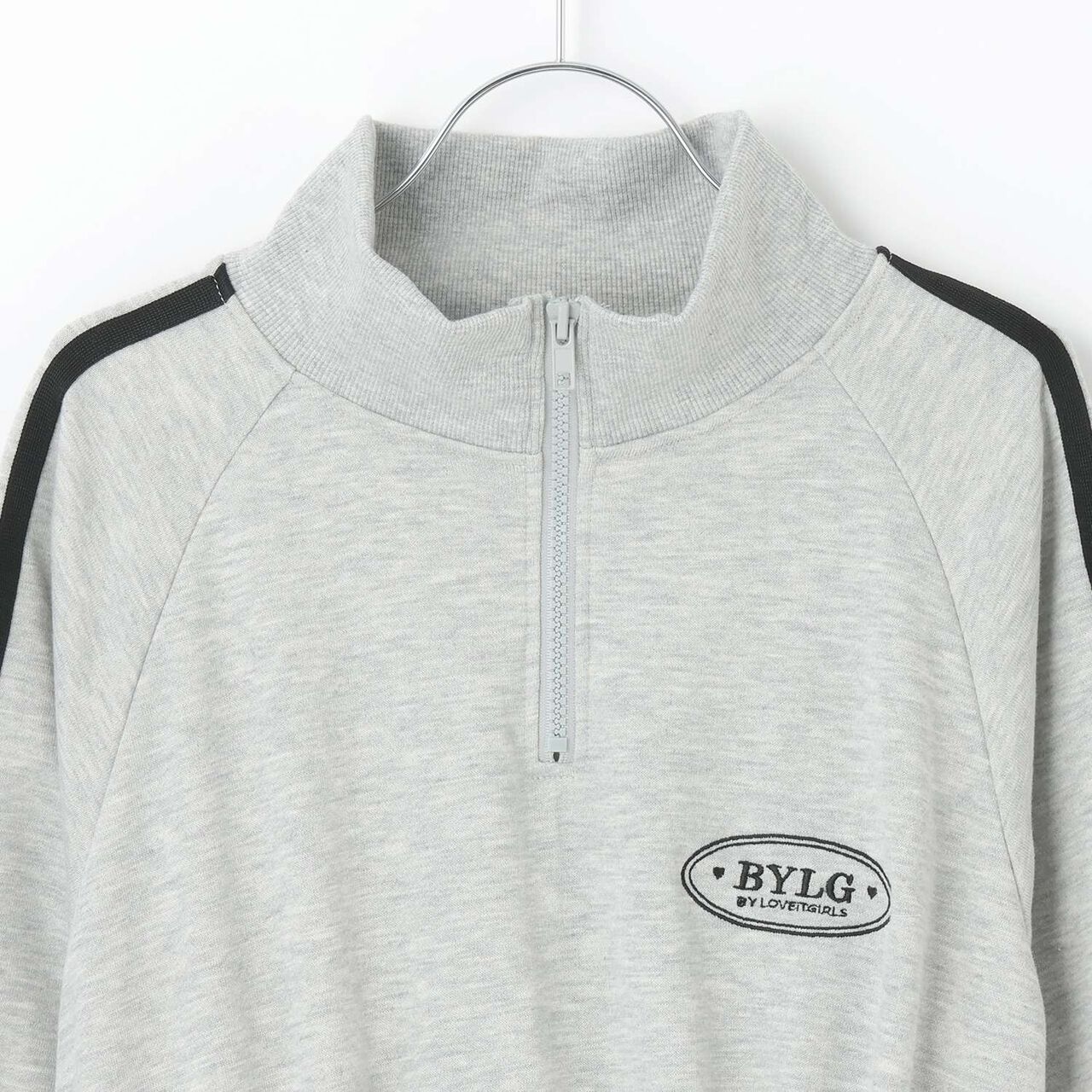 Sleeve Ribbon One-Piece Dress,Medium gray, large image number 5