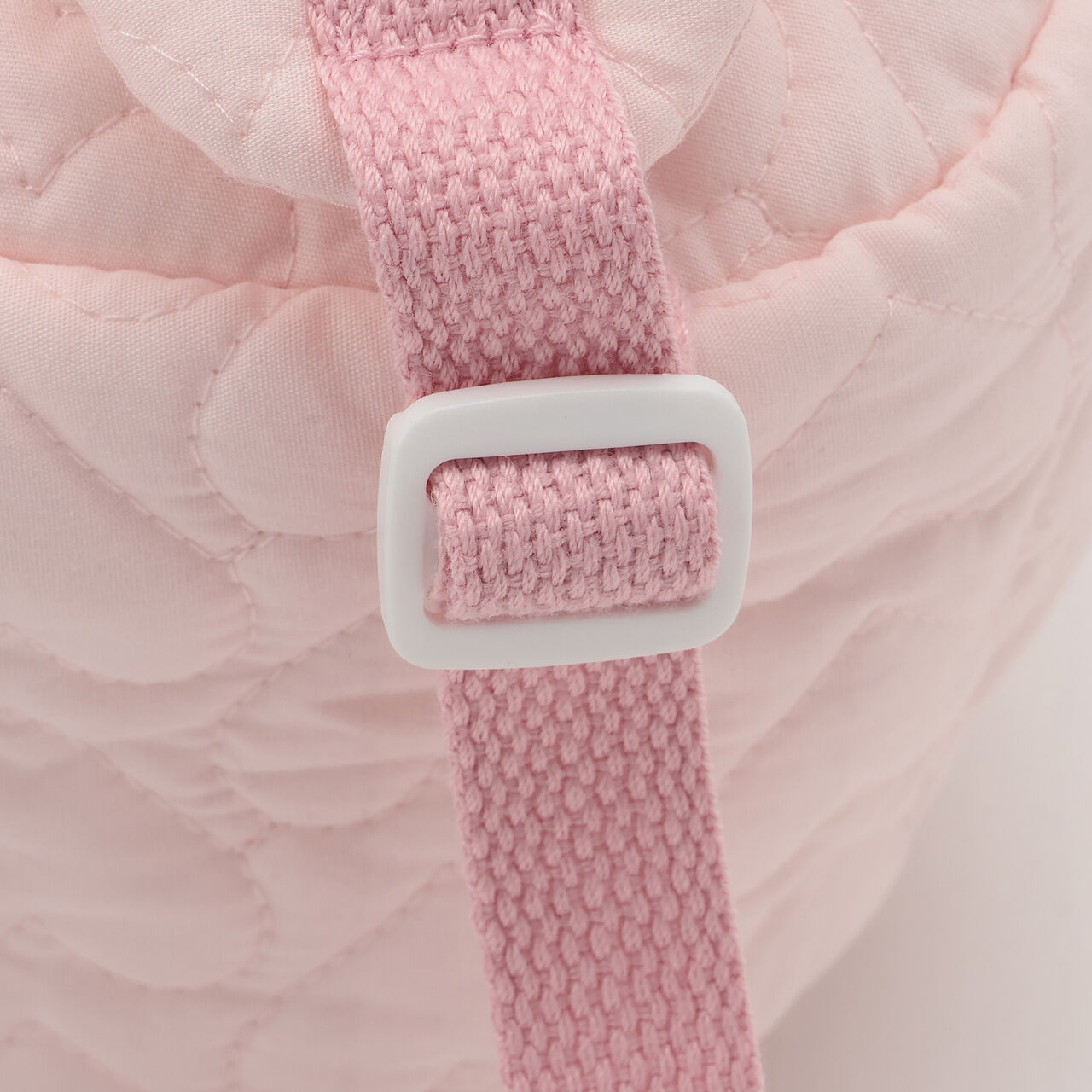 Heart Quilted Backpack with Rabbit Mascot,Light pink, large image number 4