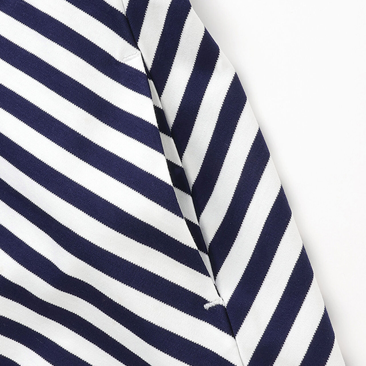 Necklace Embroidery Stripe Pattern One-Piece Dress,Navy, large image number 2