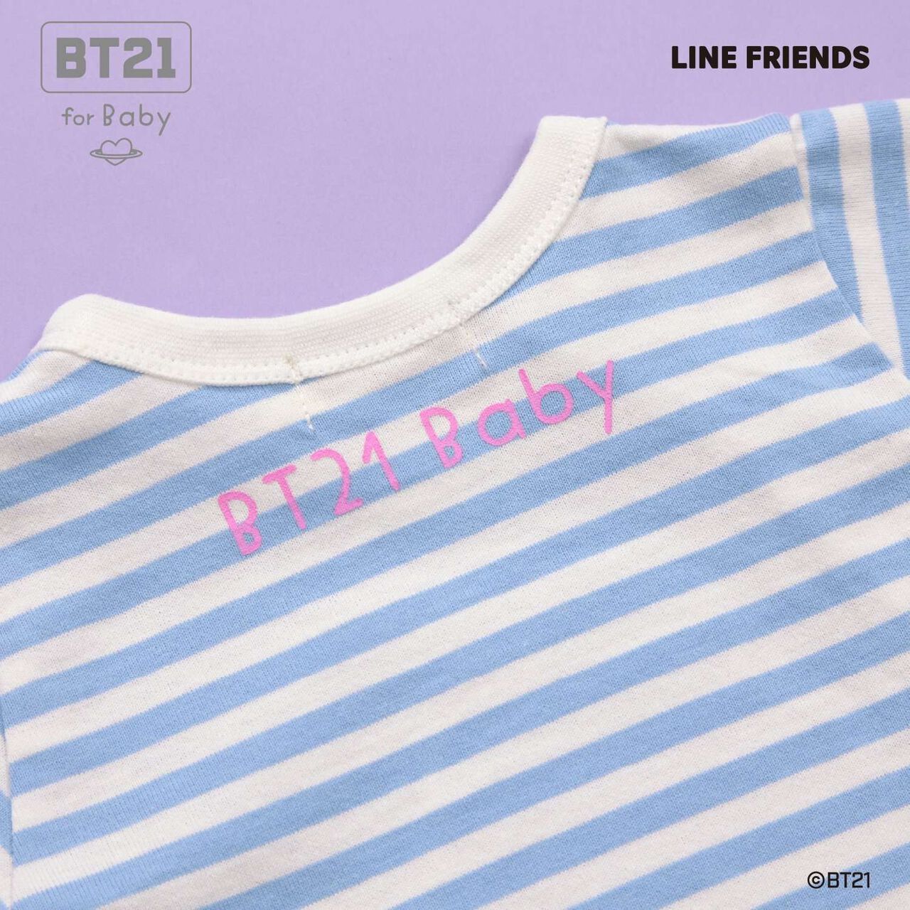 [BT21] Appliqu&eacute; Stripe Pattern Short Overall,Mint, large image number 20
