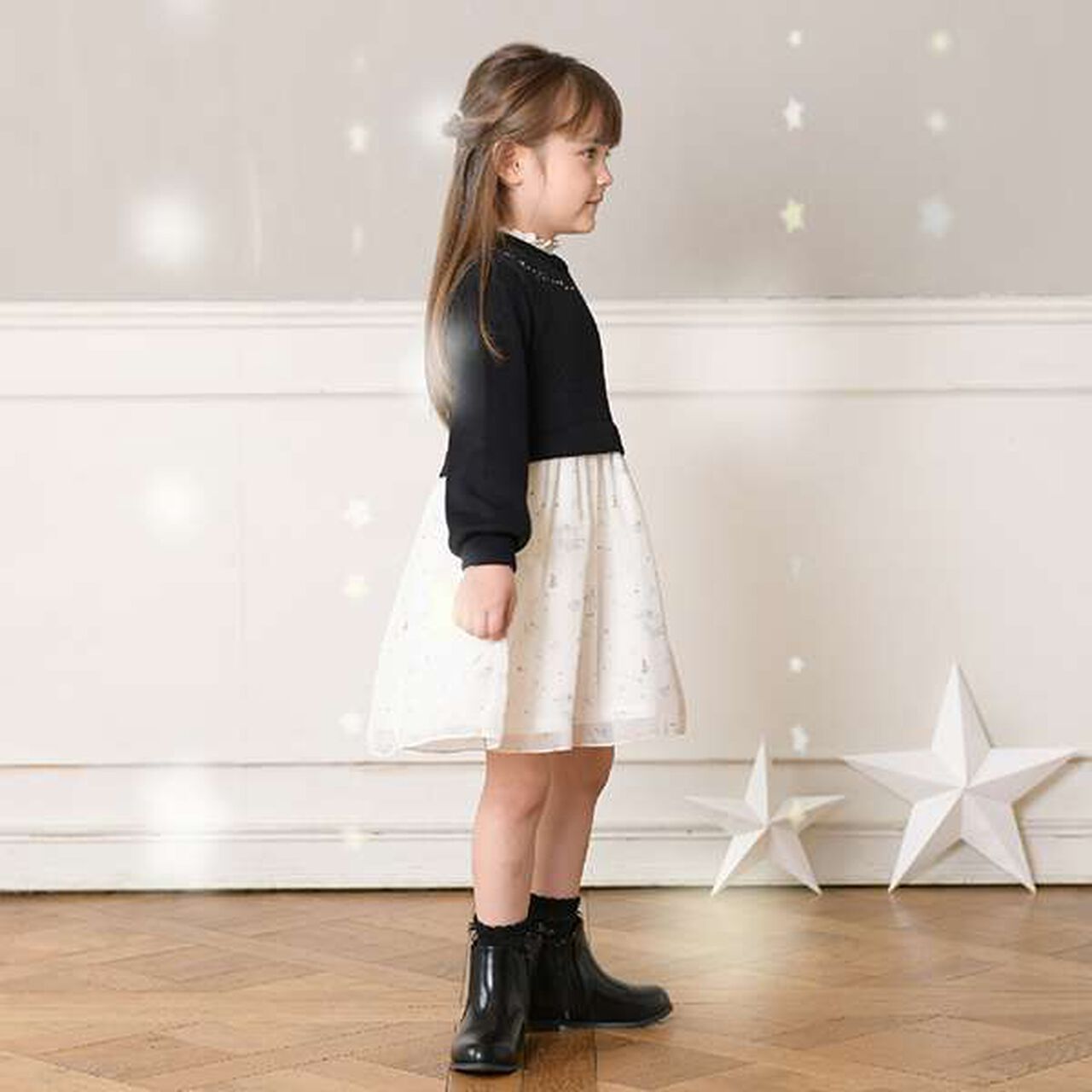 KP Zodiac Chiffon One-Piece Dress (90-150),Ivory, large image number 15