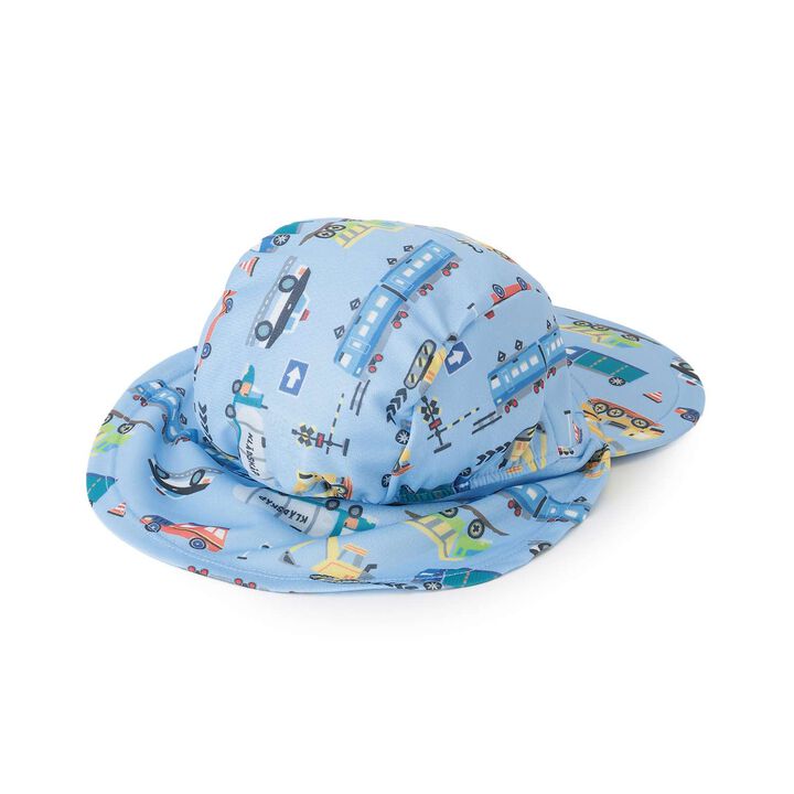 [SWIM] All-Over Pattern Swim Cap with Sunshade,Turquoise, medium image number 2