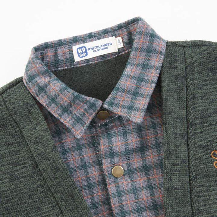 KP Boy Layered Cardigan (110-140),Blue, medium image number 2