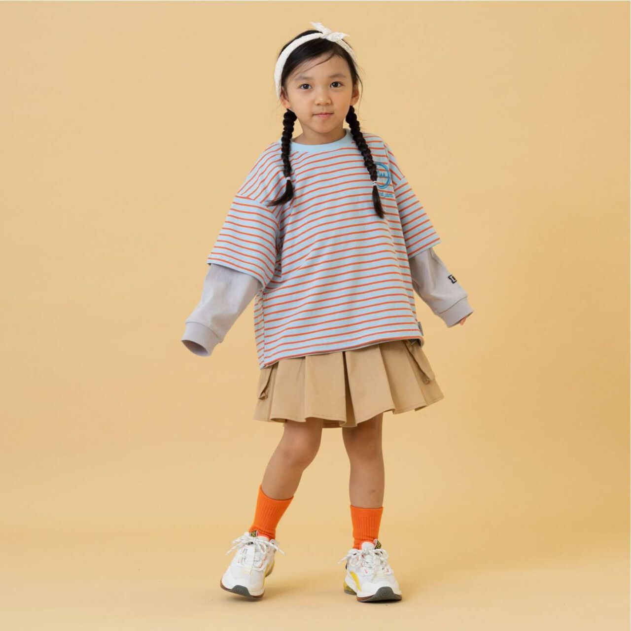 Pleated Cargo Culottes,Light khaki, large image number 5