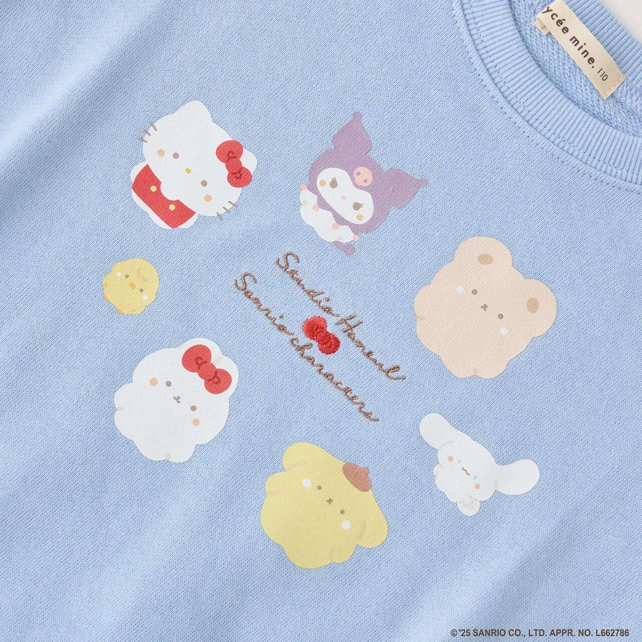 [Studio Hanul x Sanrio Characters] Peplum Silhouette Print Sweatshirt,Lavender, large image number 6