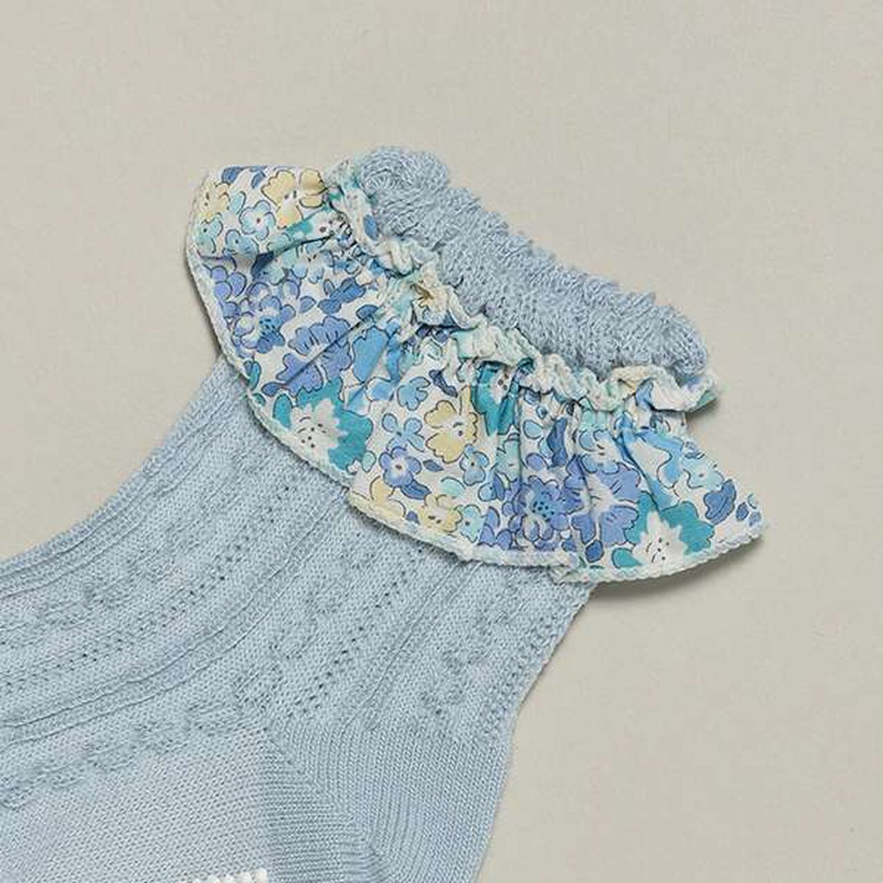 Liberty Frill Socks,Pink, large image number 1