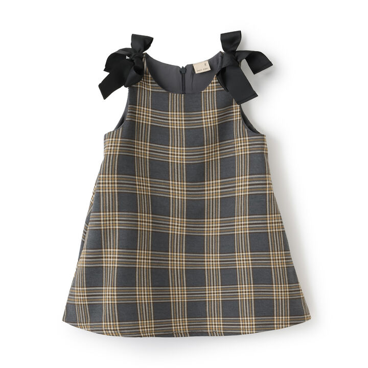 Link Shoulder Ribbon Jumper Skirt,Navy, medium image number 7