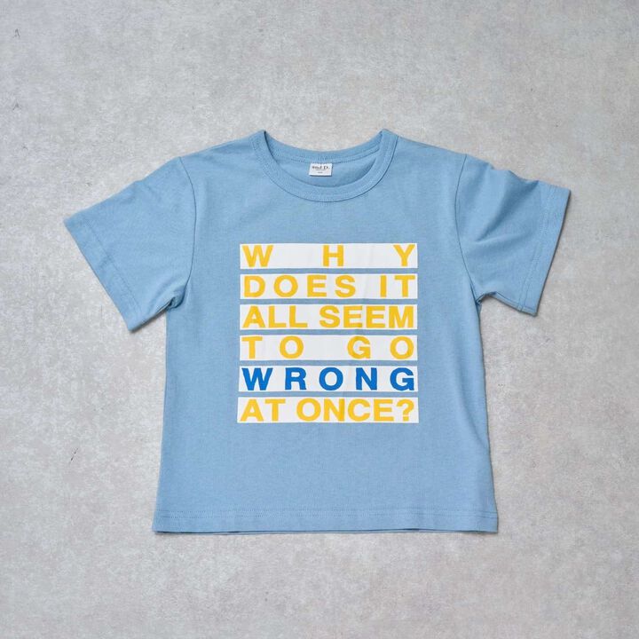 [100% Cotton] Marker Logo Short-Sleeve T-Shirt,Blue gray, medium image number 0