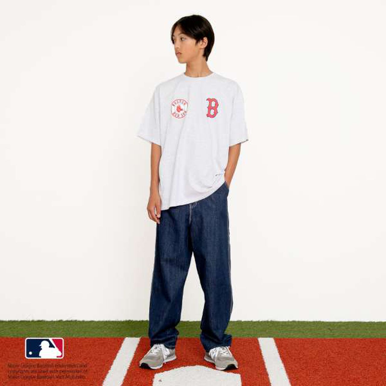 [MLB] Team Logo Print Short Sleeve T-Shirt,Milky white, large image number 15