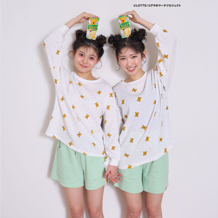 Koala March All-Over Pattern Loungewear,Light green, medium image number 1