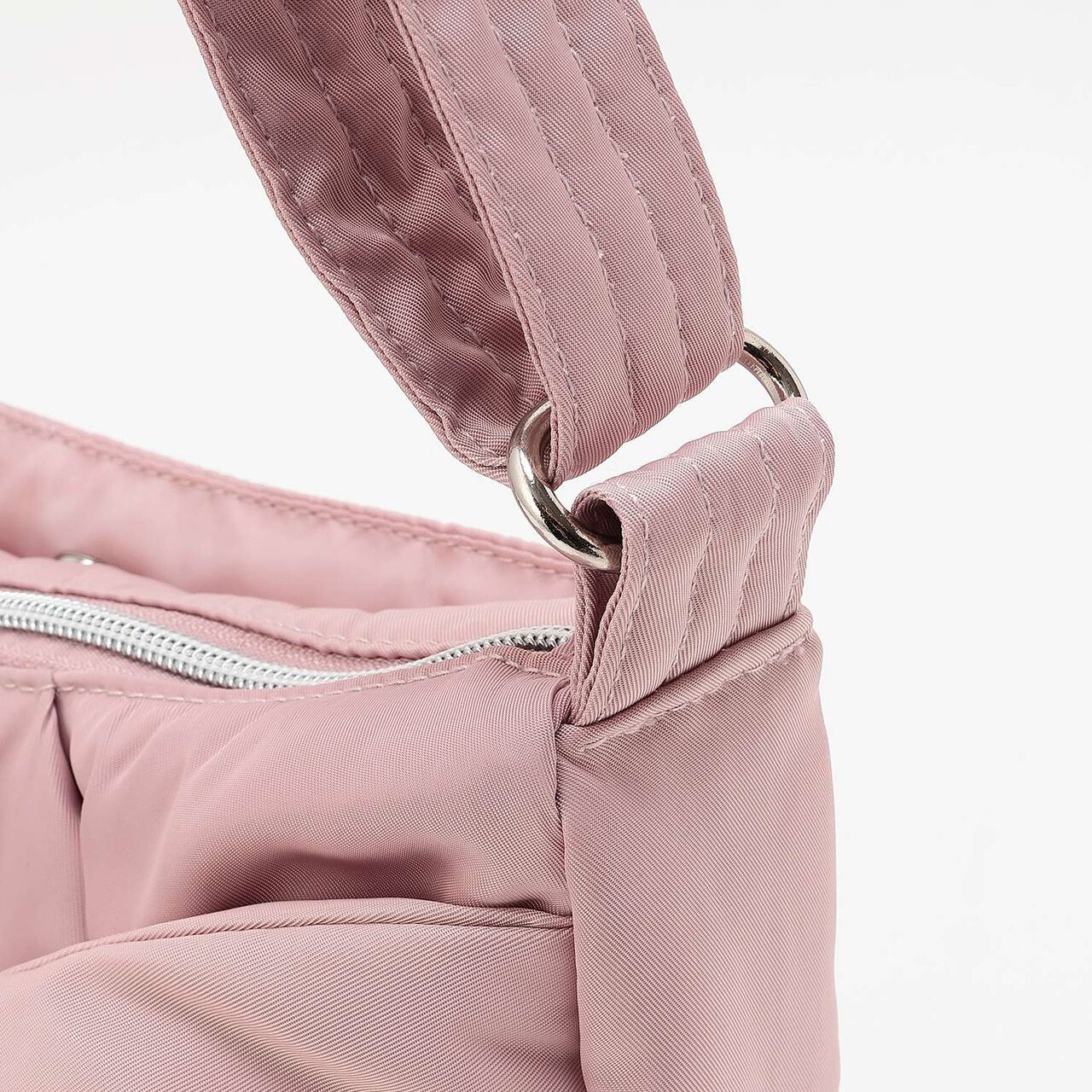 Fluffy Ribbon Crescent Shoulder Bag,Black, large image number 3