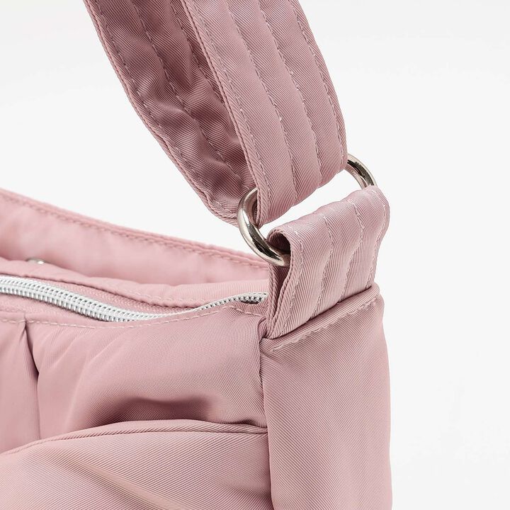 Fluffy Ribbon Crescent Shoulder Bag,Black, medium image number 3