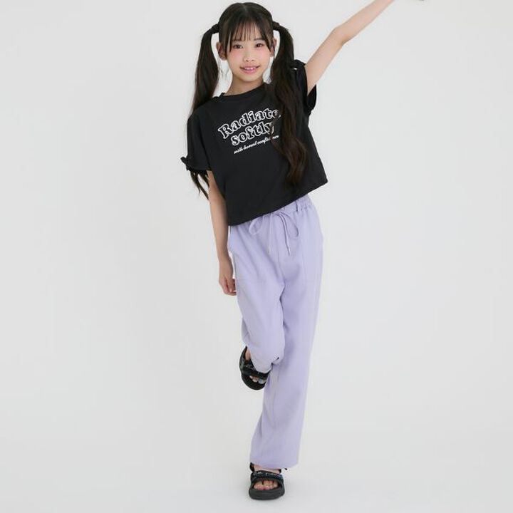 [Cool Touch] Ribbon Accent Short Sleeve T-Shirt,Black, medium image number 22