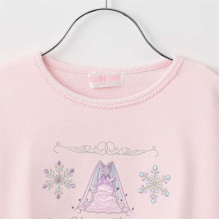 Snow Queen Motif Sweatshirt,Light pink, medium image number 2