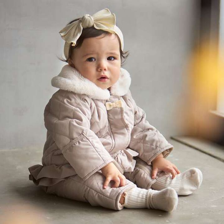 [Link] Quilted Frill Jumpsuit,Ivory, medium image number 16