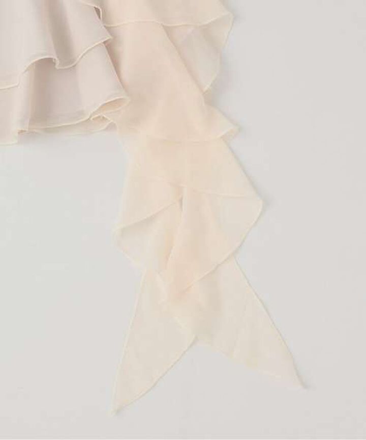 Chiffon Tiered Mini Skirt,Black, medium image number 13