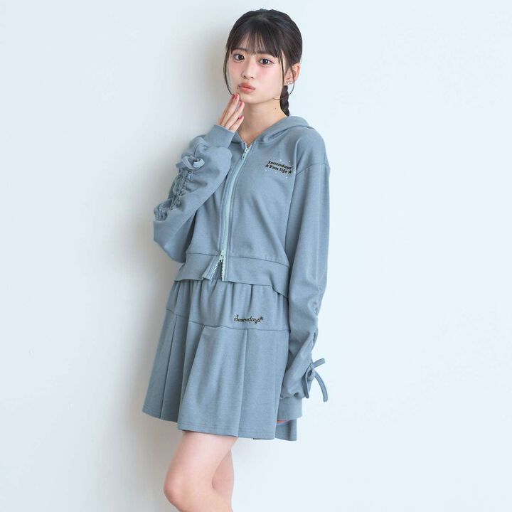 [7days] Cut Pleated Skirt-Pants,Pink, medium image number 5