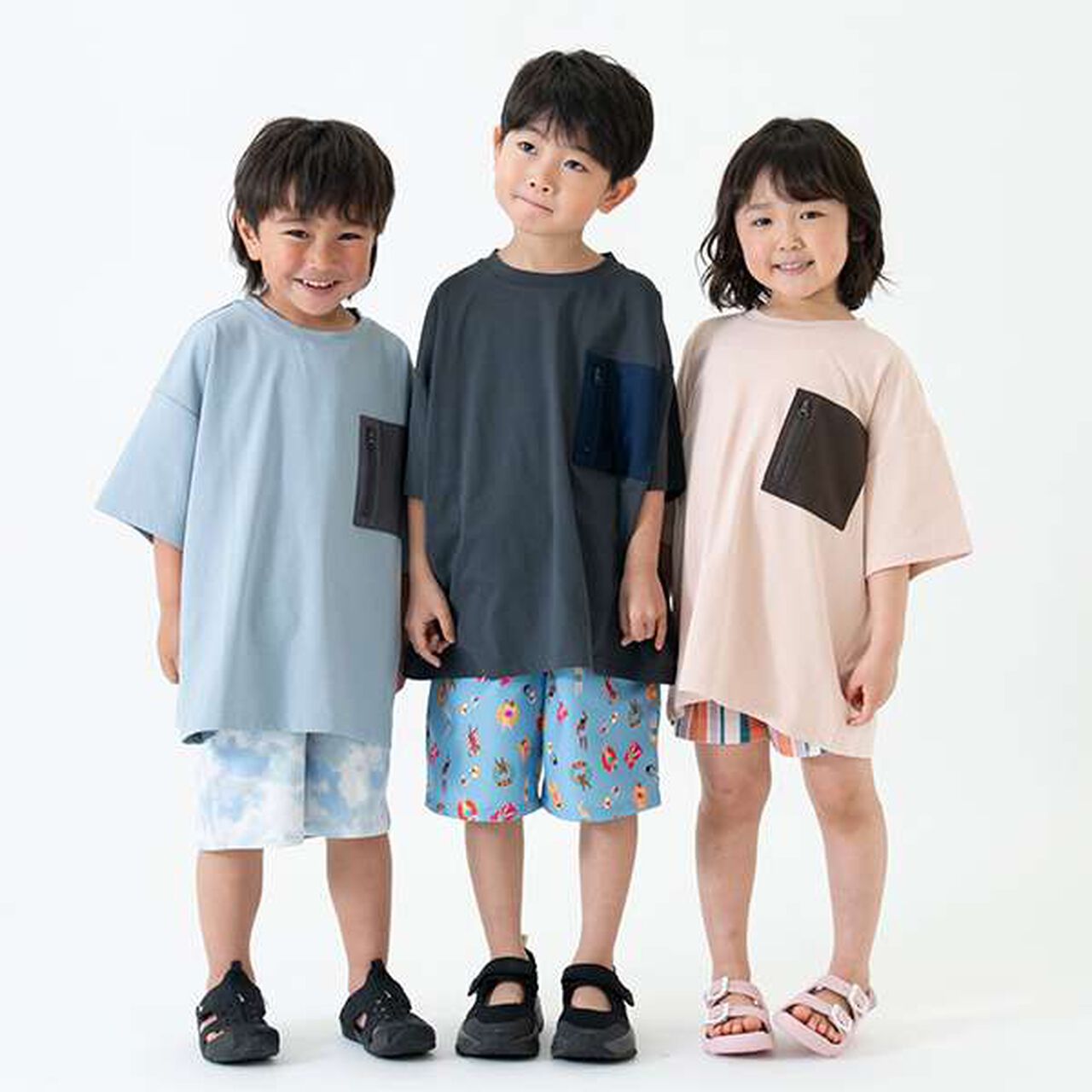 [Amphibious] Mesh Pocket Big Half T-Shirt,Charcoal gray, large image number 8