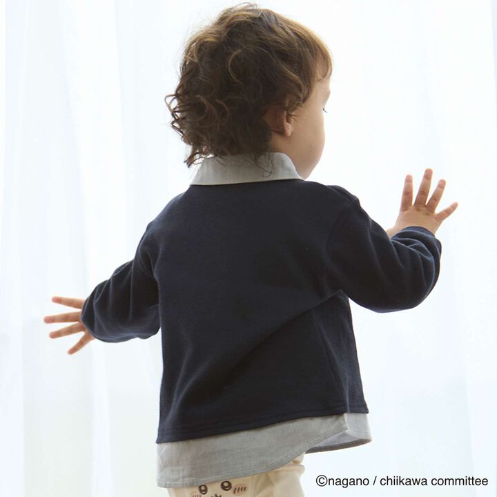 Chikawa Anime Long-Sleeve T-Shirt with Docking Design,Ivory, medium image number 2