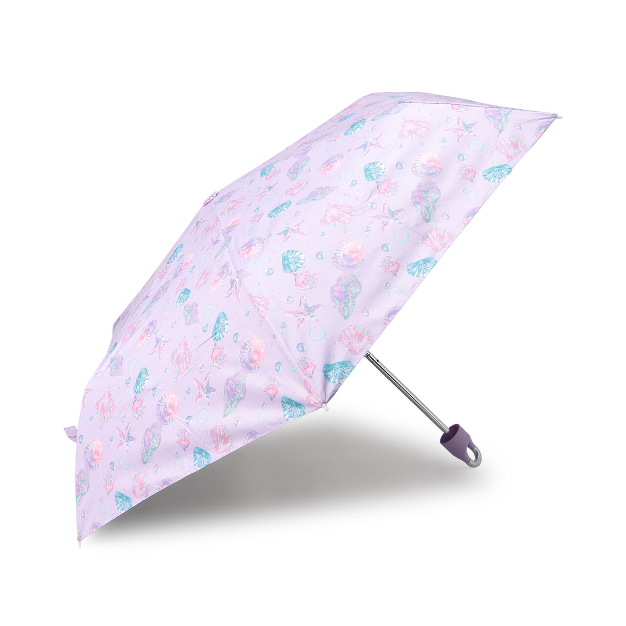 [UV Protection 99%+] [Lightweight] [All-Weather] Foldable Kids&rsquo; Umbrella with Hook Handle [Girls],Lavender, large image number 0