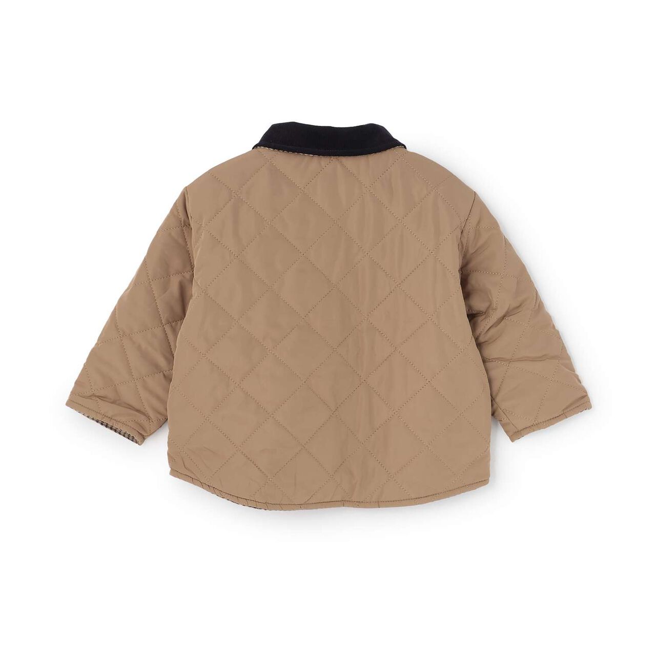 [Reversible] Check Quilted Jacket,Brown, large image number 4