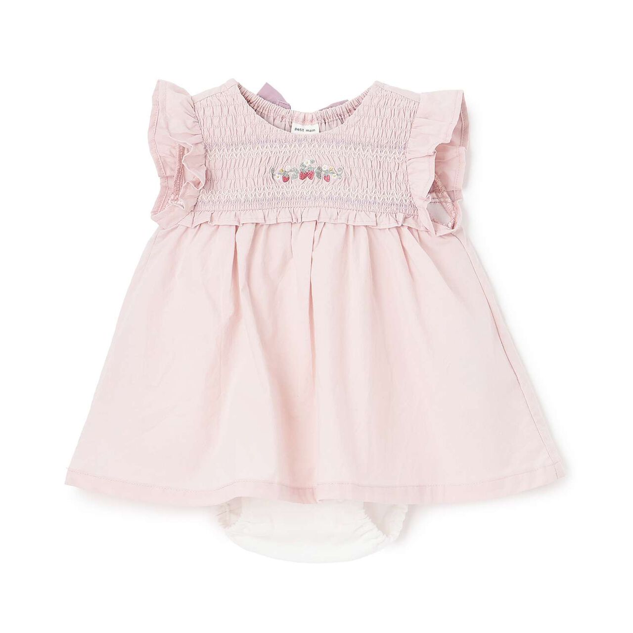 Link Strawberry Embroidery OP Romper,Off white, large image number 7