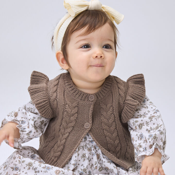 Link - Vest-Style Dress Outfit Set,Ivory, medium image number 1
