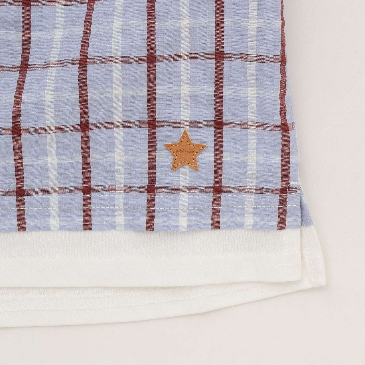 [Fujimoto Miki Collaboration] Boys Checkered Outfit Set,Pearl white, large image number 11