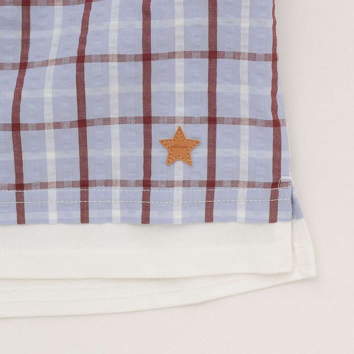 [Fujimoto Miki Collaboration] Boys Checkered Outfit Set,Pearl white, medium image number 11