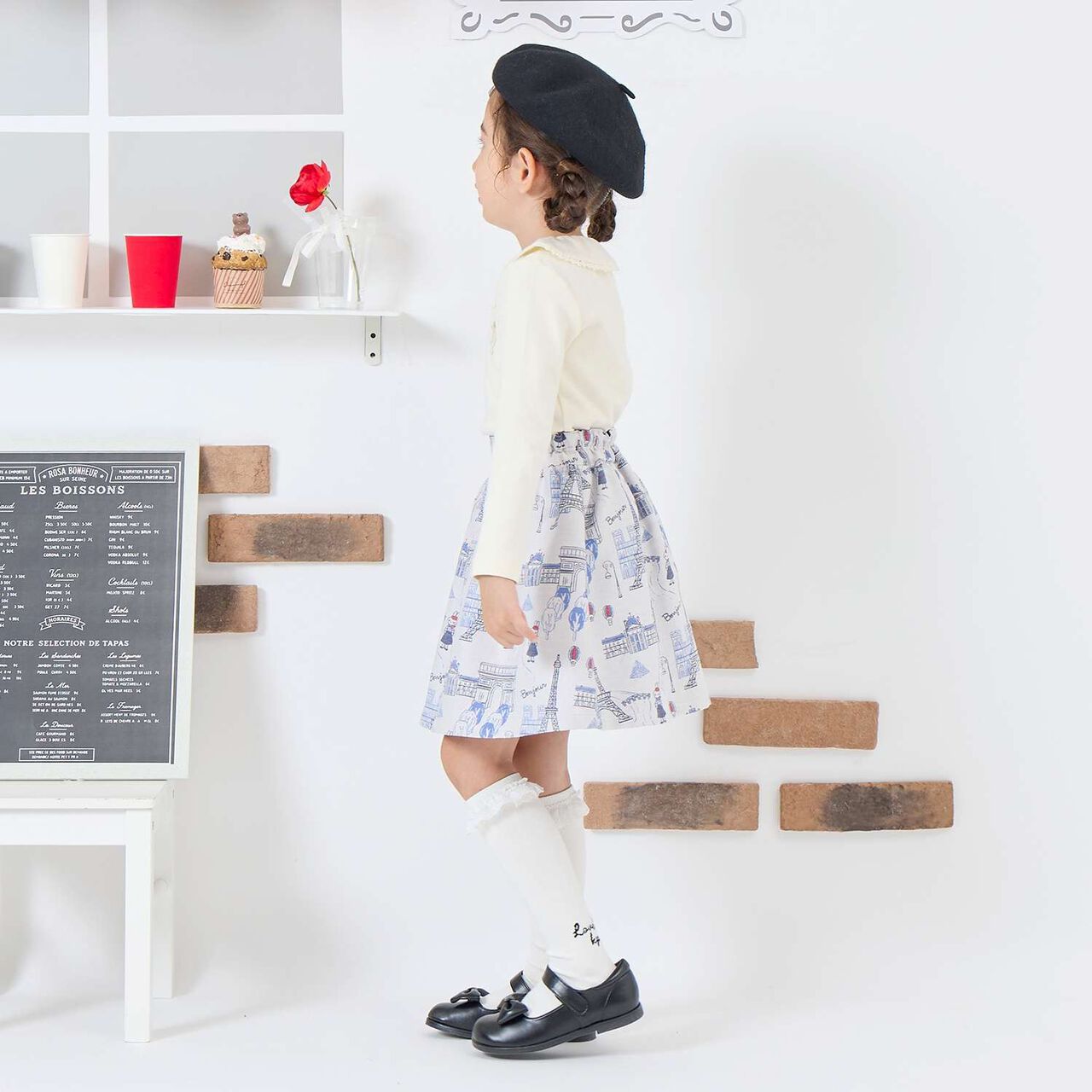 [Made in Japan] Paris Pattern Jacquard Skirt,Ivory, large image number 4