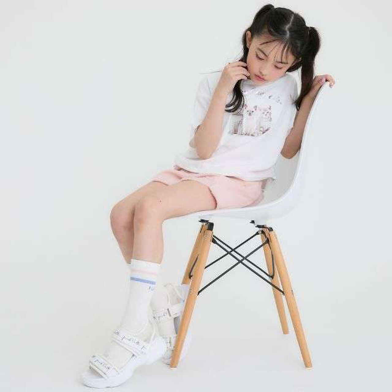 Double Strap Sandals,White, large image number 10