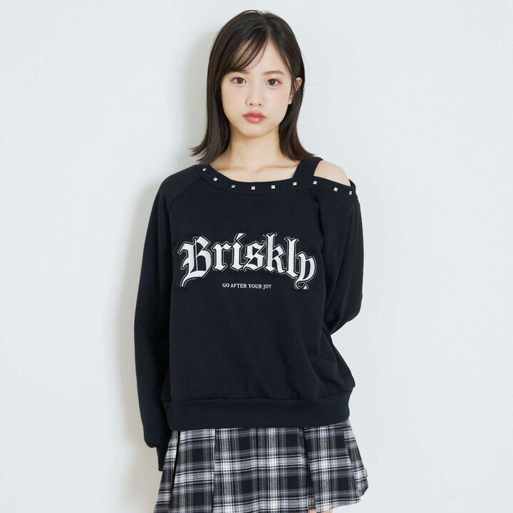 [LTXC/Cotton 100%] One-Shoulder Pullover,Black, medium image number 6