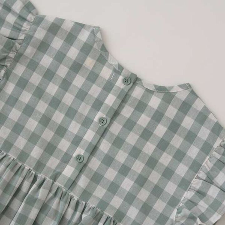 Peplum Blouse & Hem Frill Pants Outfit Set,Mocha tea, medium image number 15