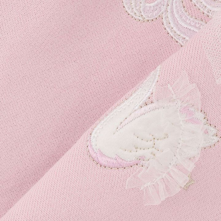 Ballet Embroidery Sweatshirt,Pink, medium image number 7