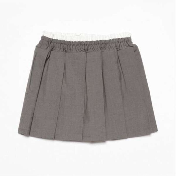 [Link] Double Waist Pleated Skirt-Pants,Brown, medium image number 13