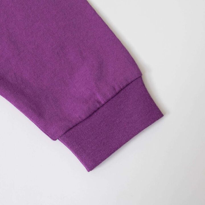 [USA Cotton] Chain Stitch Logo Wide Long Sleeve T-Shirt,Black, medium image number 10