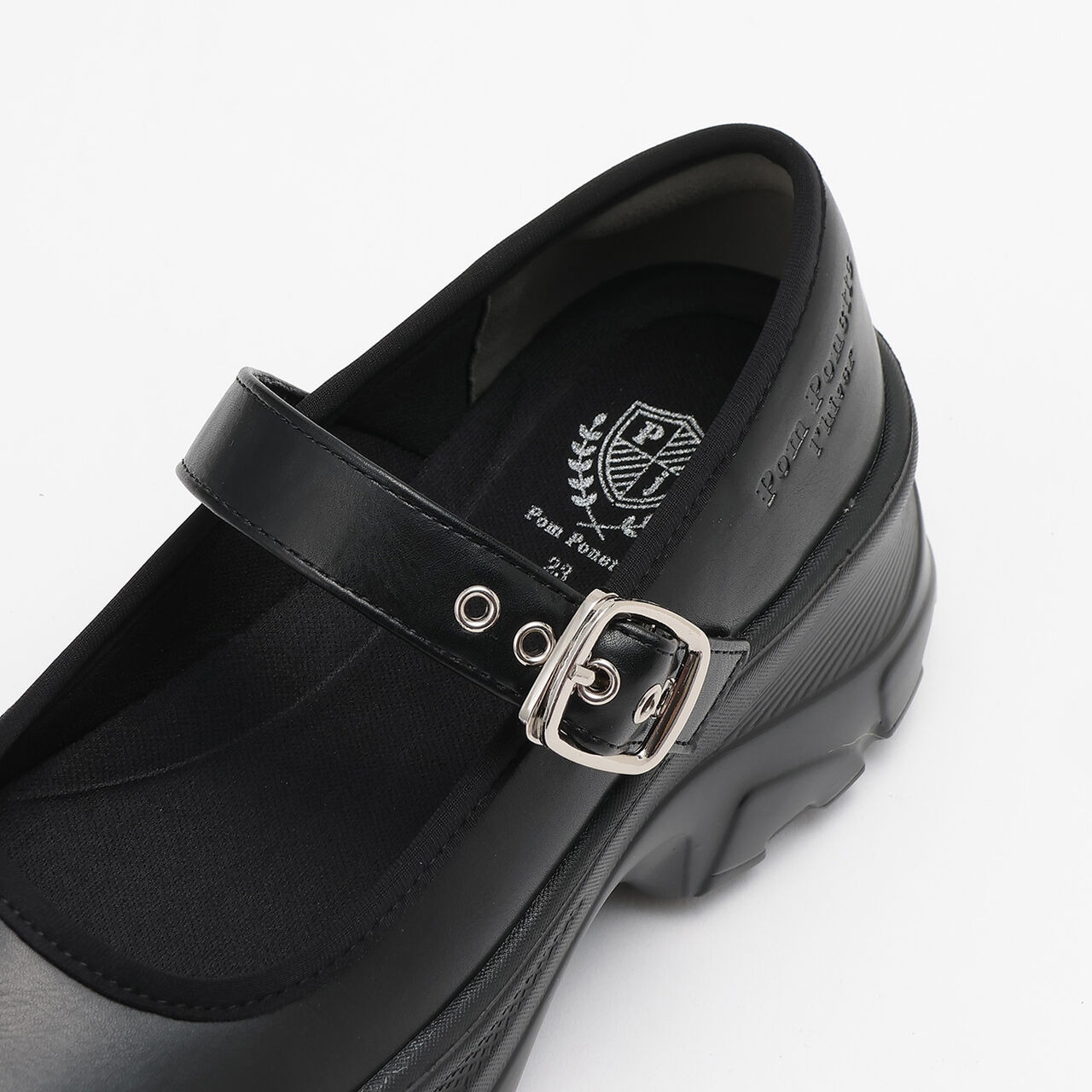 [Lightweight Sole] Plush Thick-Soled Ballet Sneakers,Black, large image number 2