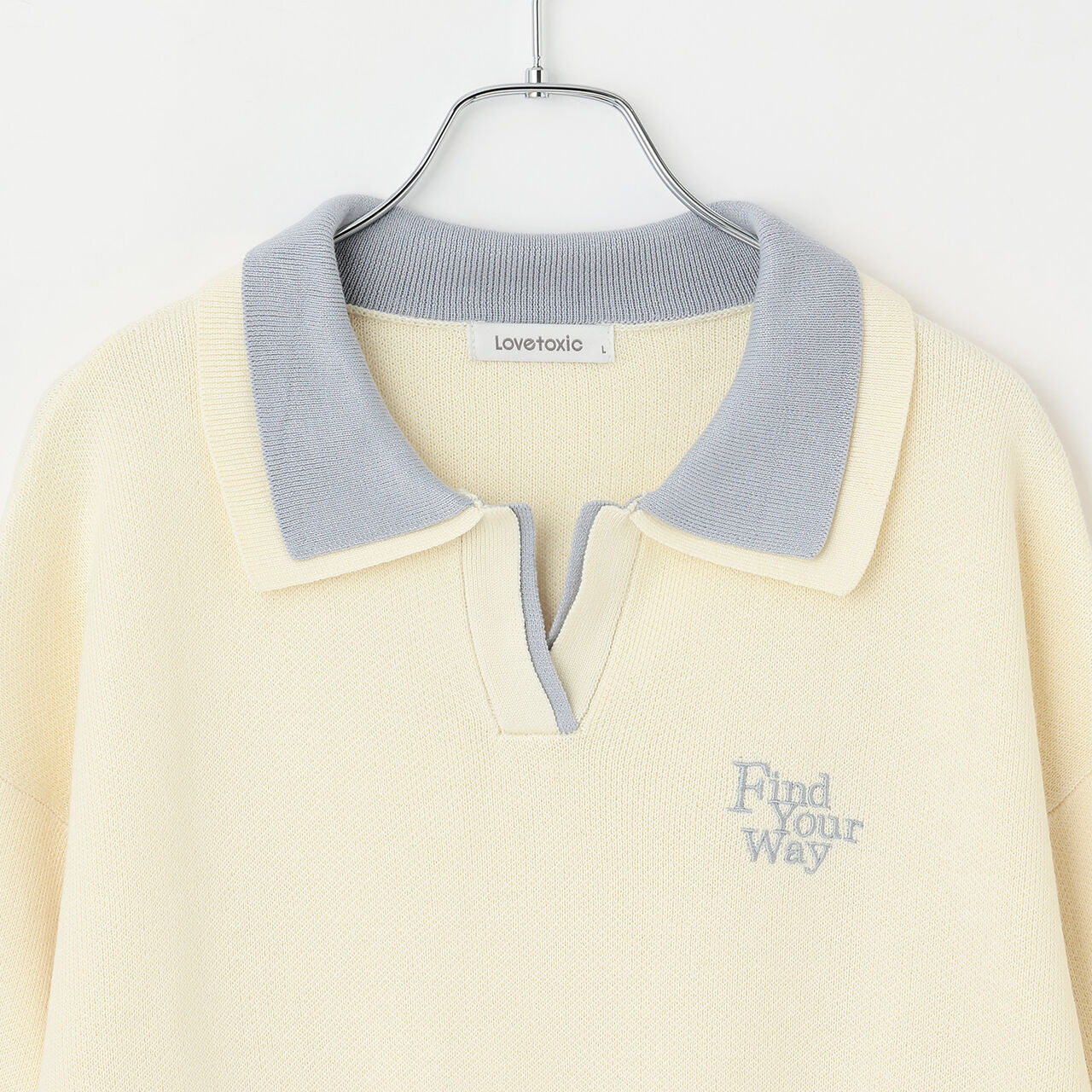 [Arael] Double Collar Skipper Knitwear,Yellow, large image number 12