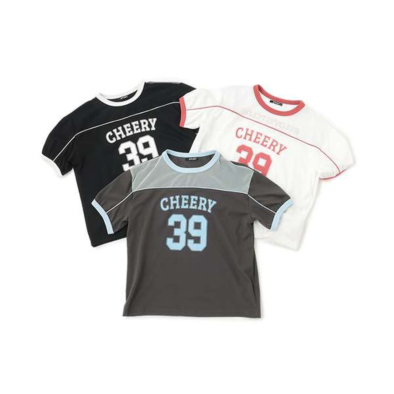 Tulle Panel T-Shirt,Sax blue, large image number 6