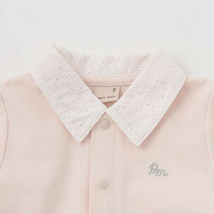 [Link] Peplum Polo Shirt,Light pink, medium image number 14