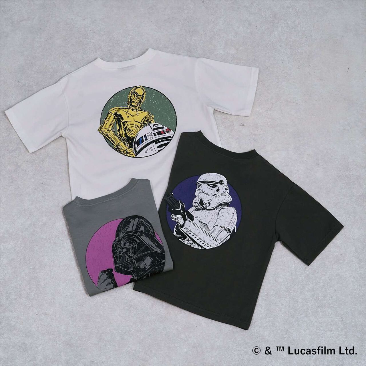 [STAR WARS] [Anti-Stain・Quick-Dry・Shape Retaining] Assorted Back Print T-Shirt [MNCM],Charcoal gray, large image number 16