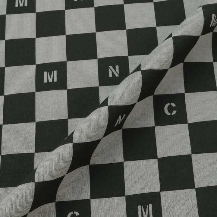 [Anti-Stain & Quick-Dry & Shape Retention] Checker Flag Printed T-Shirt [MNCM],Navy, medium image number 12