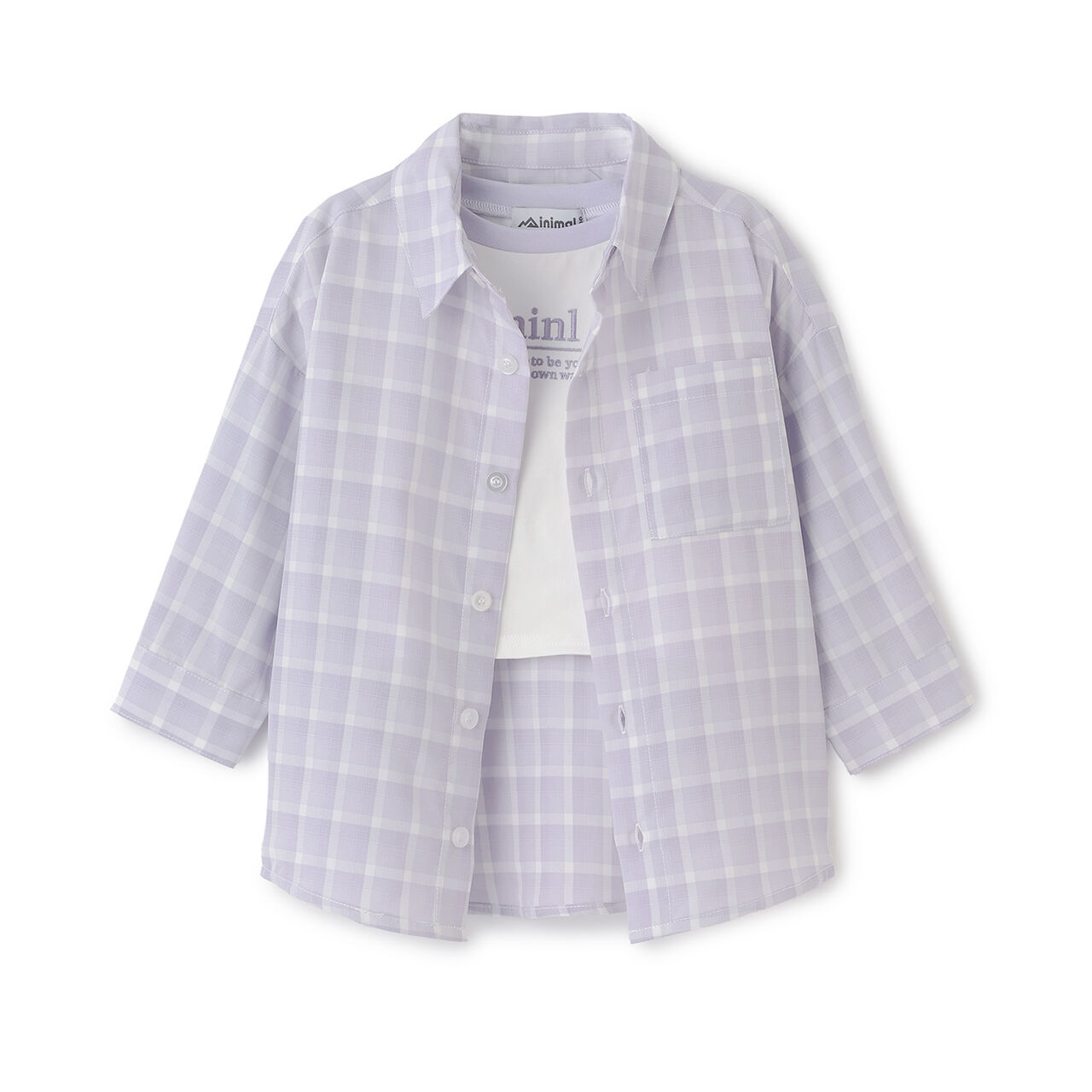 [Inner Wear Set] Long-Sleeve Checkered Shirt,Black, large image number 15