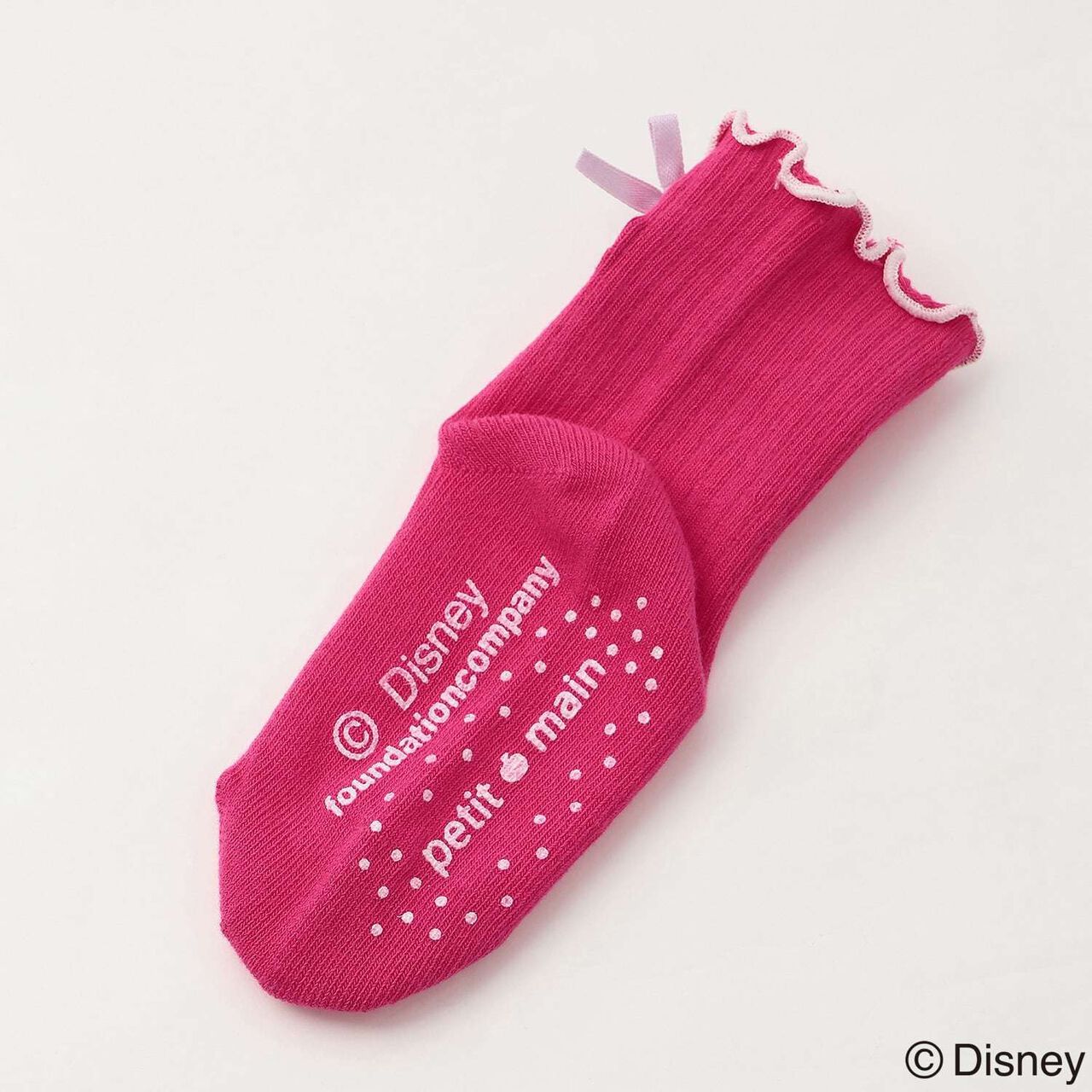 [Disney] Embroidered Socks with Ribbon,Top gray, large image number 2
