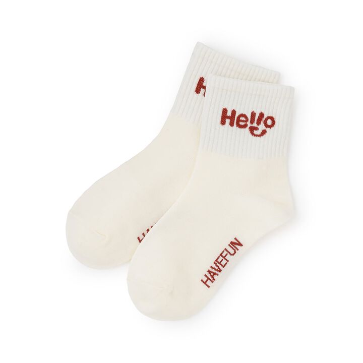 HELLO Socks [Kids] [Boys & Girls],Pearl white, medium image number 0