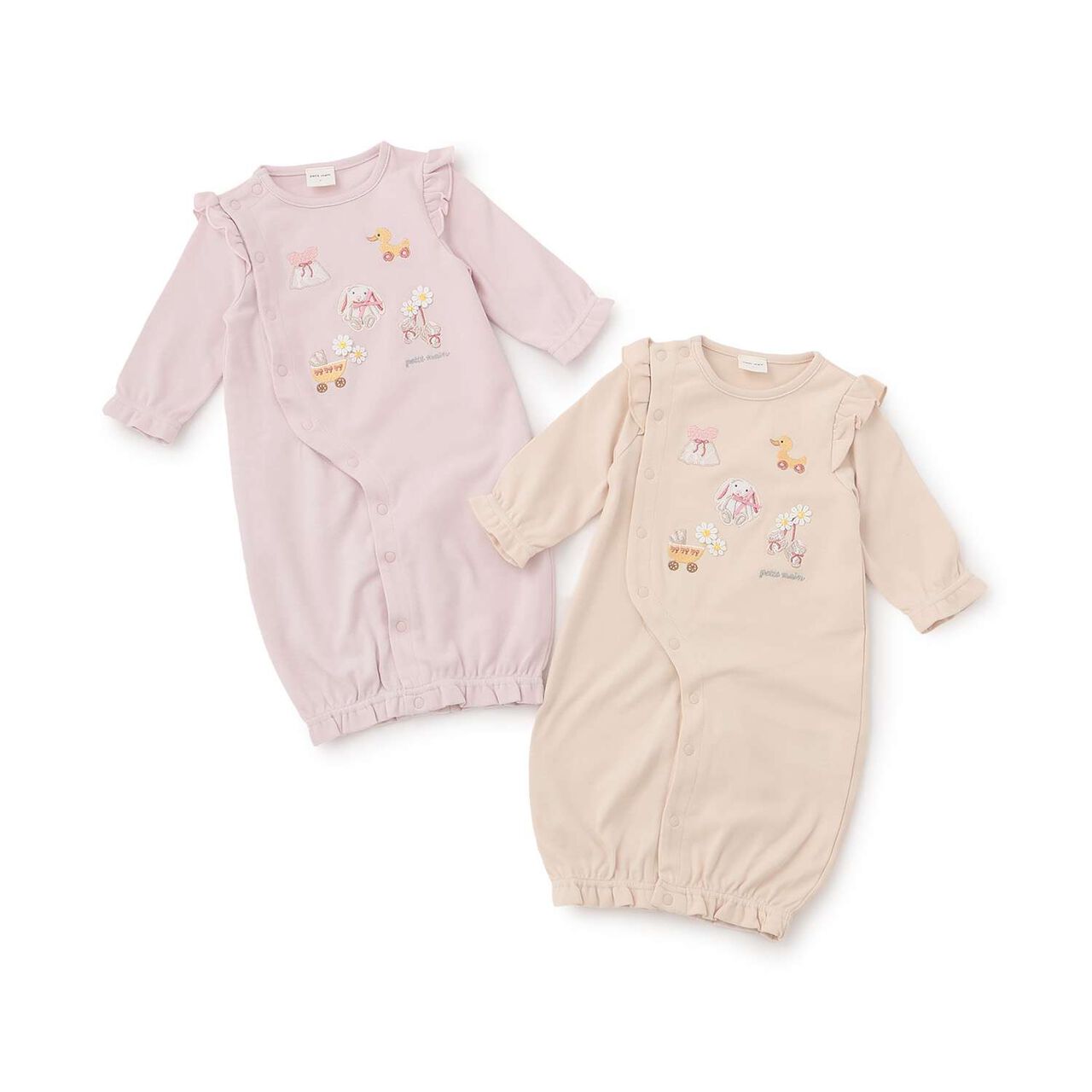 [Organic] Appliqu&eacute; 2WAY Romper,Light beige, large image number 9