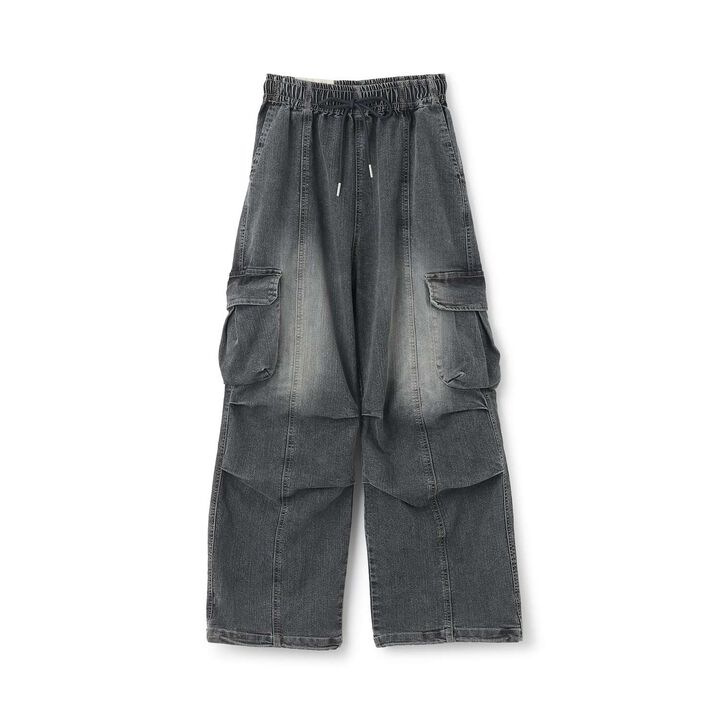 Quick-Dry Stretch Denim Cargo Pants,Gray, medium image number 8