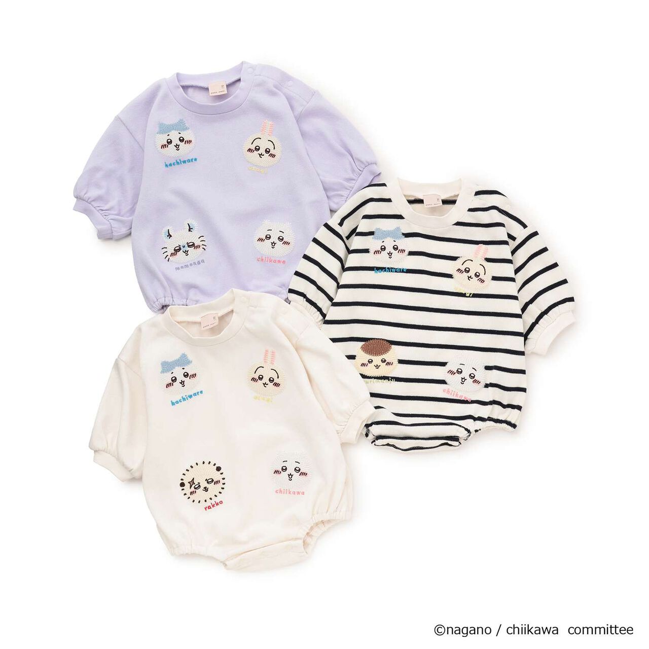 Chikawa Anime Embroidered Romper,Lavender, large image number 10