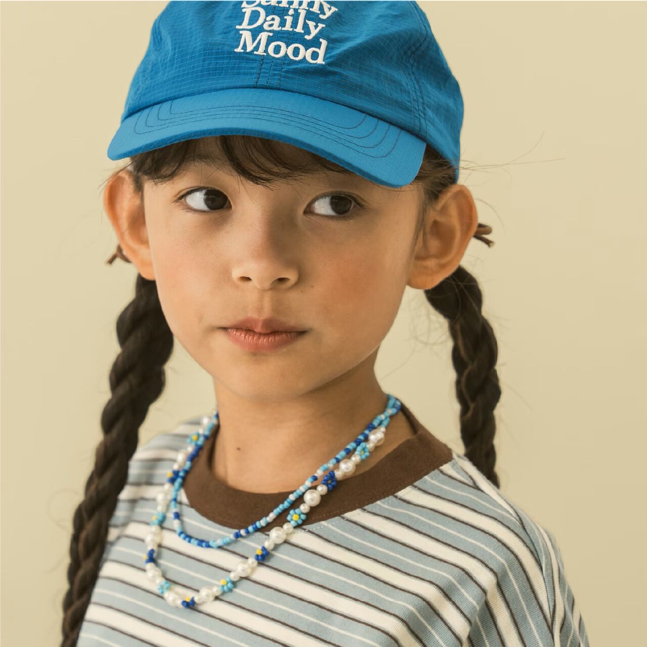 [D Select] Nylon Embroidered Cap,Blue, large image number 4