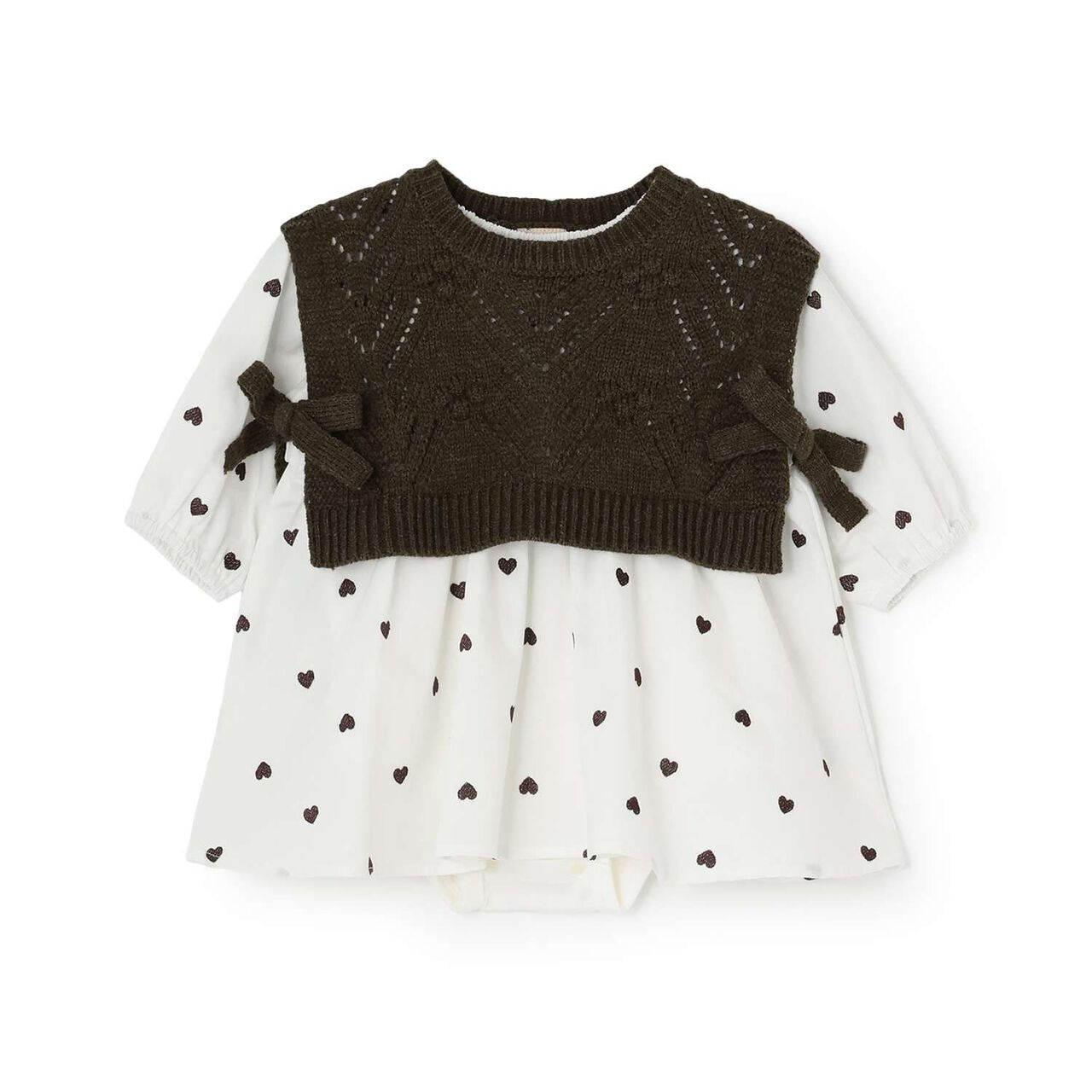 Link Outfit Set with Vest,Brown, large image number 2